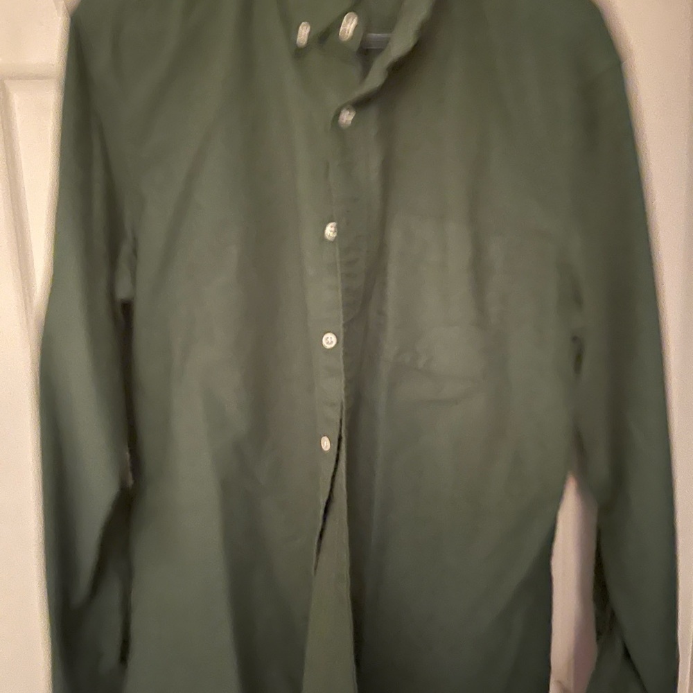 J. Crew Olive Flex Oxford Shirt